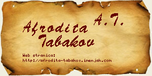 Afrodita Tabakov vizit kartica